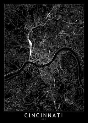 Cincinnati Black Map