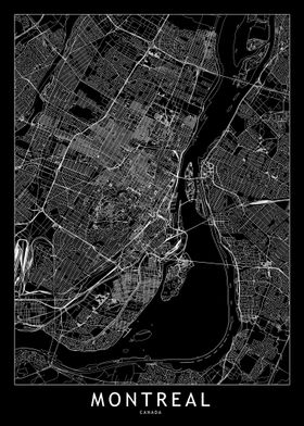 Montreal Black Map