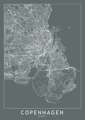 Copenhagen Grey Map