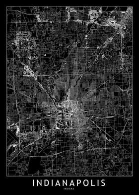 Indianapolis Black Map