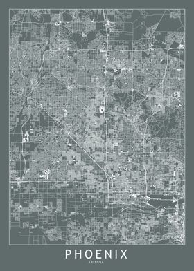 Phoenix Grey Map