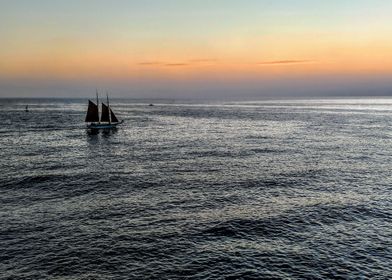 Sailing sunset
