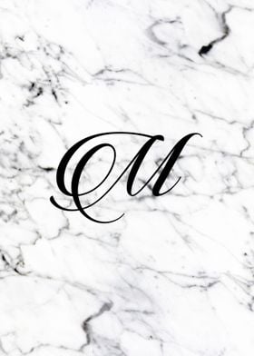 Letter M monogram Marble