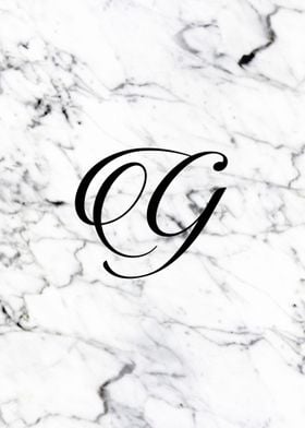 Letter G monogram Marble 