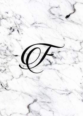 Letter F monogram Marble 