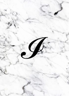 Letter I monogram Marble 