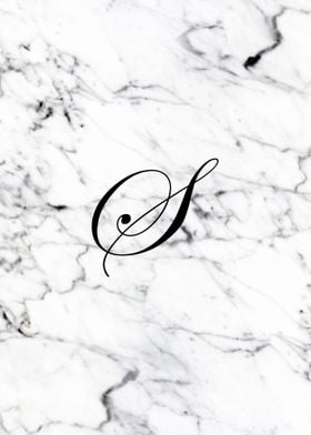 Letter S monogram Marble