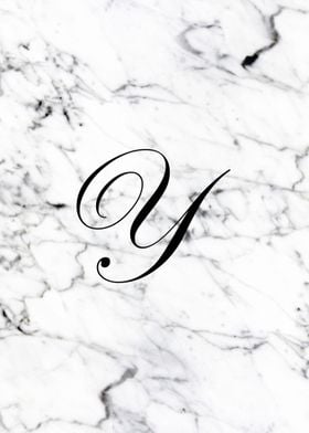 Letter Y monogram Marble