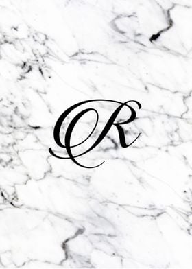 Letter R monogram Marble