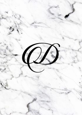 Letter D monogram Marble 