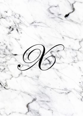 Letter X monogram Marble