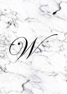 Letter W monogram Marble