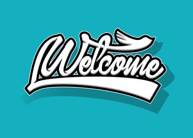 welcome lettering sign