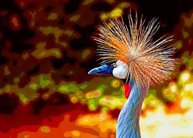 Crowned crane