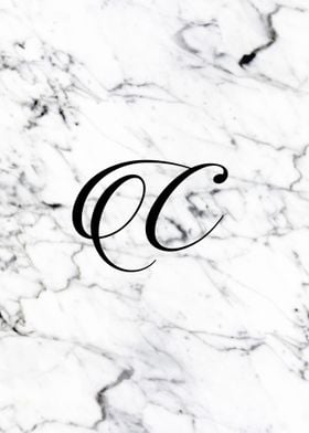 Letter C monogram Marble 