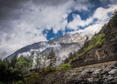 Montains and the road