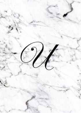 Letter U monogram Marble