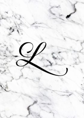 Letter L monogram Marble