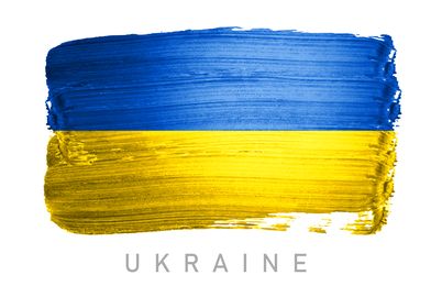 Ukraine flag map europe 