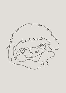 One Line Sloth 