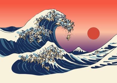 The Great Wave of Pugs