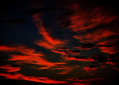 Flaming sunset