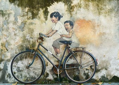 Bicycle Children Graffiti 