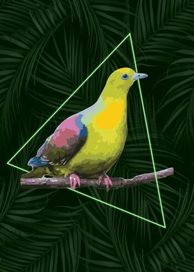 Neon Triangle  Bird