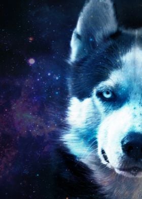 Galaxy Wolf Blue