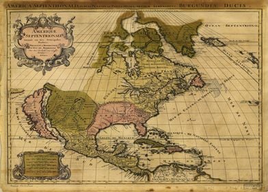 North America Map 1694