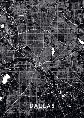 Dallas map black