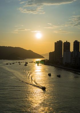 Sunset hour in Santos harb