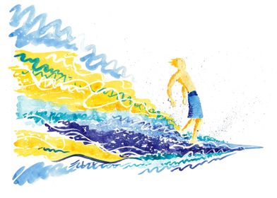 Surf Watercolour