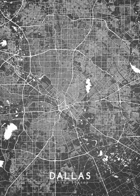 Dallas map BW