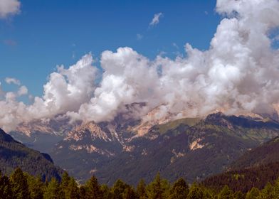 rocky mountain and cloudy 