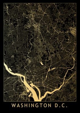 Washington DC Gold Map
