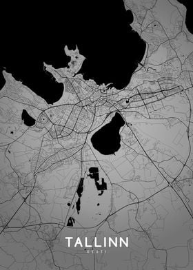 Tallinn map BW