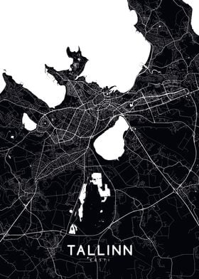 Tallinn map black