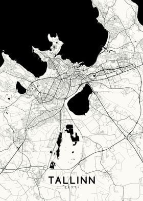 Tallinn map white