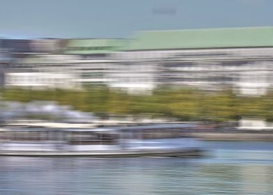 Steamboat on river Alster