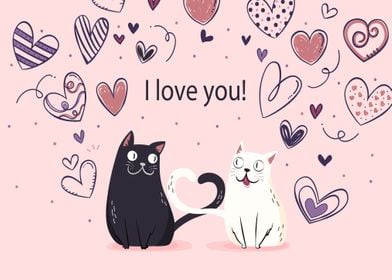 Cats Couple Love 