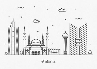 Ankara City Skyline