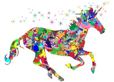 Colorful Abstract Unicorn