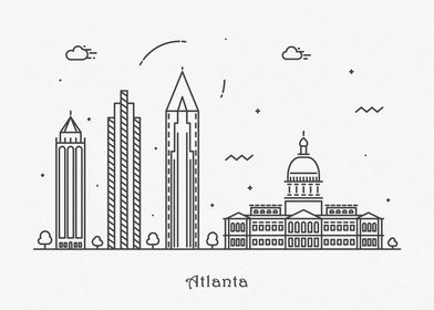 Atlanta City Skyline