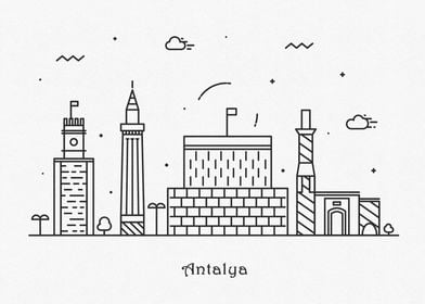 Antalya City Skyline