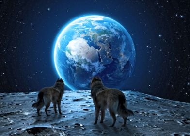 Wolves on the moon