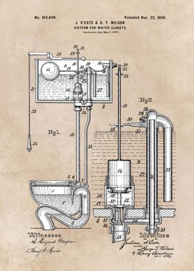 Cistern for water closets 