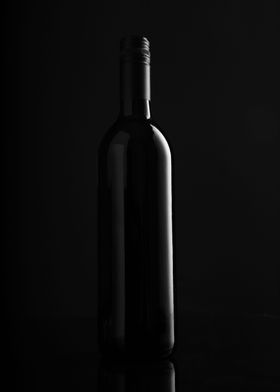 Abstract Red Wine Bottle