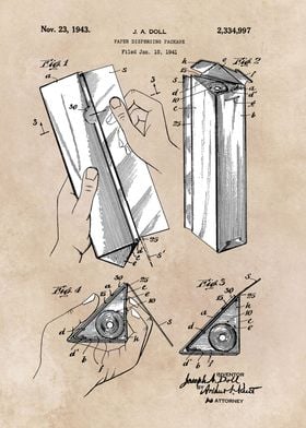 Doll paper dispensing pack