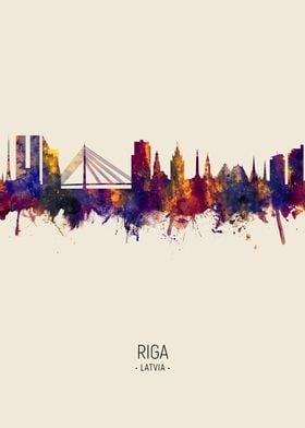 Riga Latvia Skyline